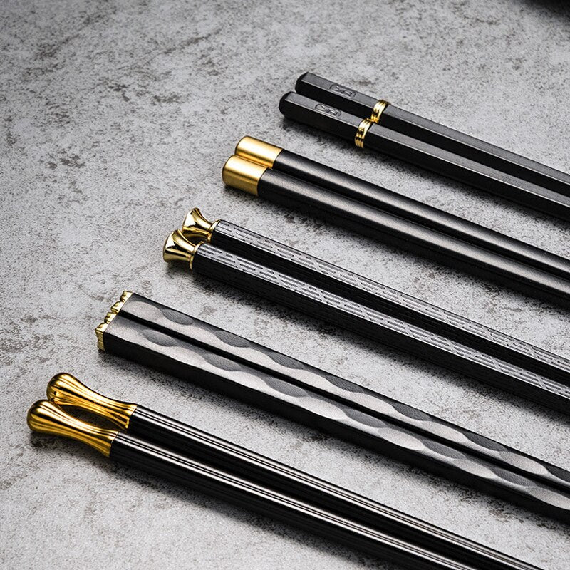 5 Pairs Reusable Metal Chopsticks